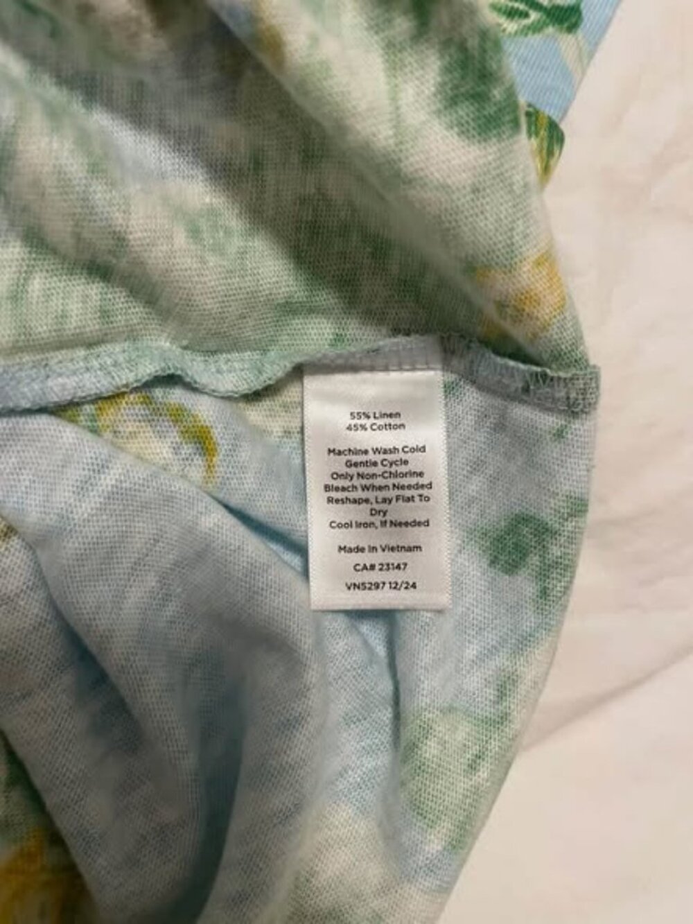 Talbots Blue Patterned T-Shirt - Picture 4 of 4